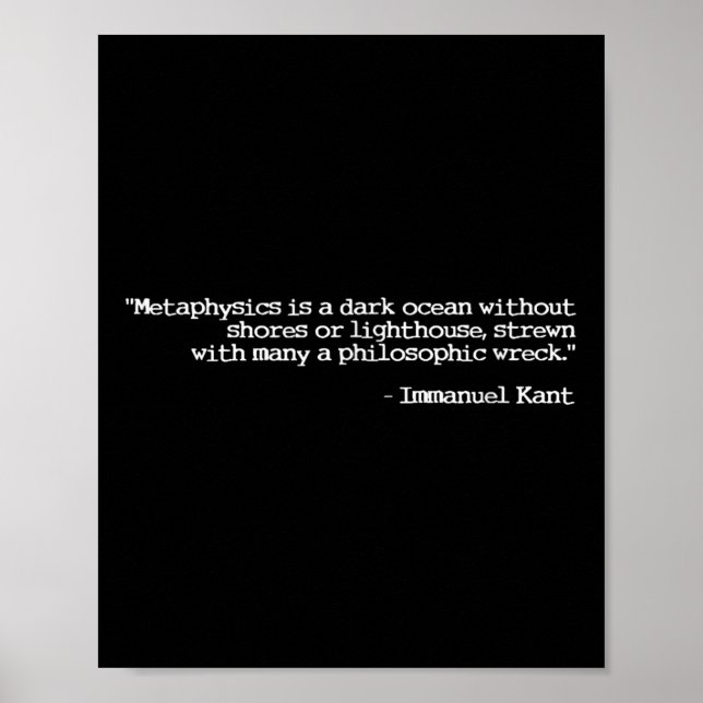 Filosofi och metafysik Citat Immanuel Kant Poster (Framsidan)