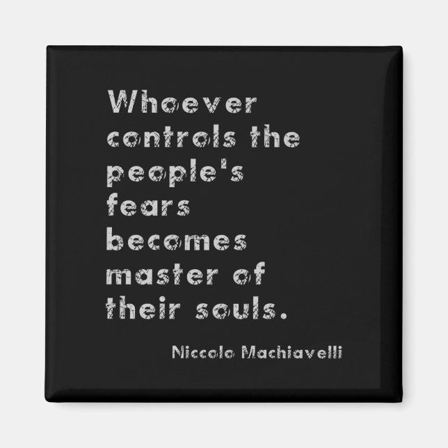 Filosofi om antiauktoritärt styre i Machiavelli Magnet (Framsidan)