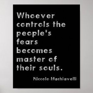Filosofi om antiauktoritärt styre i Machiavelli Poster