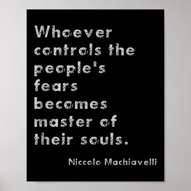 Filosofi om antiauktoritärt styre i Machiavelli Poster (Framsidan)