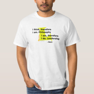 Filosofi vs ledarskap (gult) tee