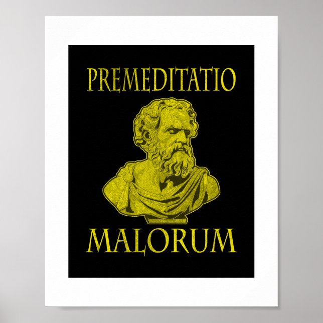 Filosofía Estoica (Estoicismo). Frase en Latín. Poster (Framsidan)