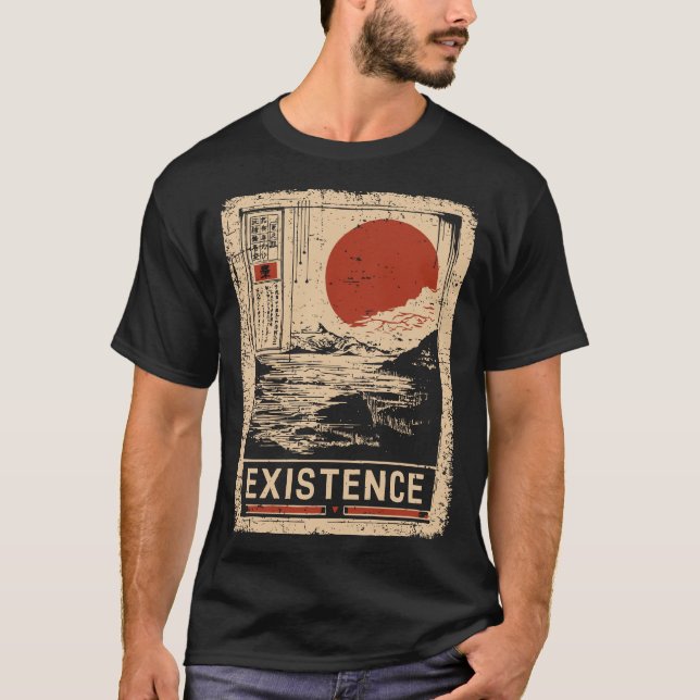 Filosofidesign för Zen liggande T Shirt (Framsida)
