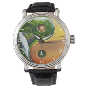 Filosofisk Yin Yang öken- och djungelTaoism Armbandsur