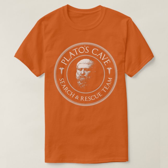 Filosofyllt stöd för Räddingen Platos Cave T Shirt (Design framsida)