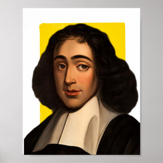 Filosopher Baruch Spinoza illustration Poster