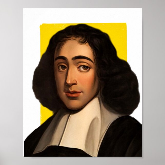 Filosopher Baruch Spinoza illustration Poster (Framsidan)