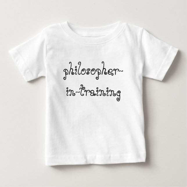 Filosopher i baby-skjortan t shirt (Framsida)