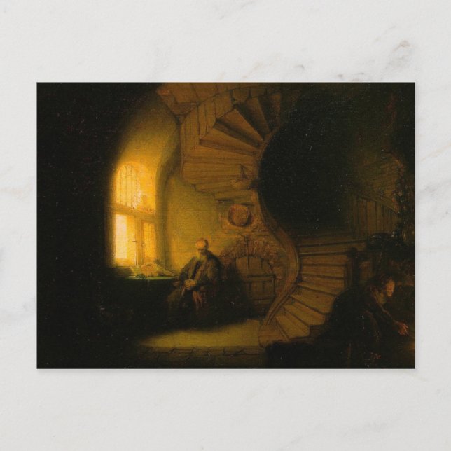 Filosopher i Meditation Vykort (Framsida)