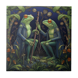 Filosopher Kung Frogs Tile (insamling av träsk) Kakelplatta