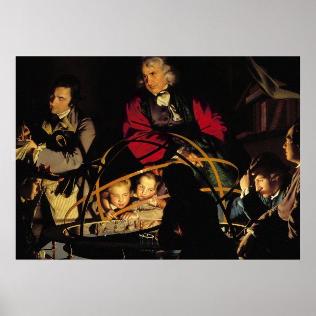 Filosopher Lecturing på Orrery Poster (Framsidan)