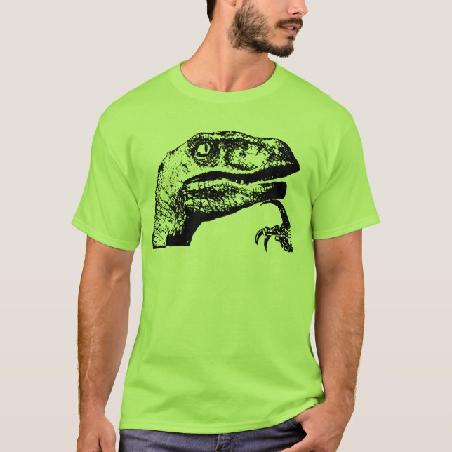 Filosopher Raptor? T Shirt (Framsida)