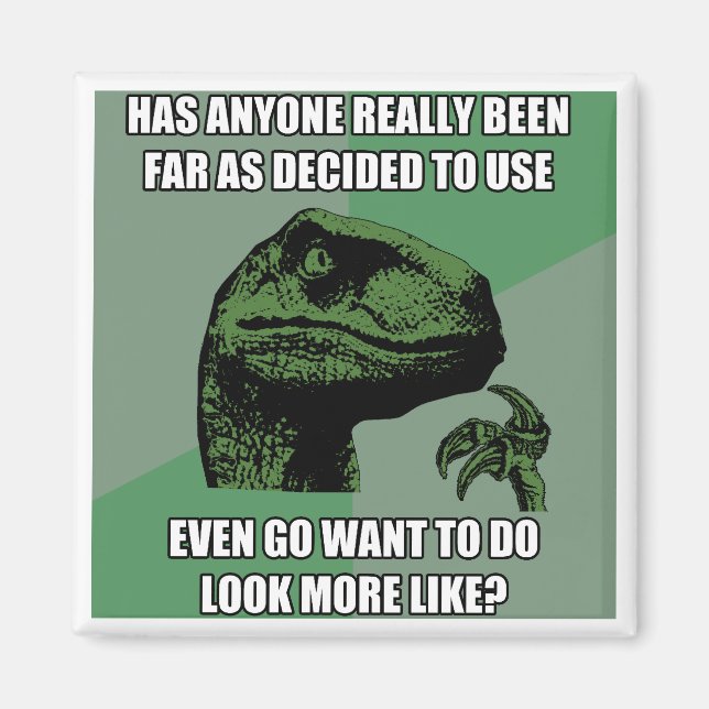 Filosoraptor Nonense Magnet (Framsidan)