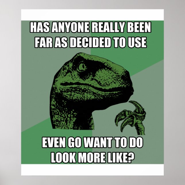 Filosoraptor Nonense Poster (Framsidan)