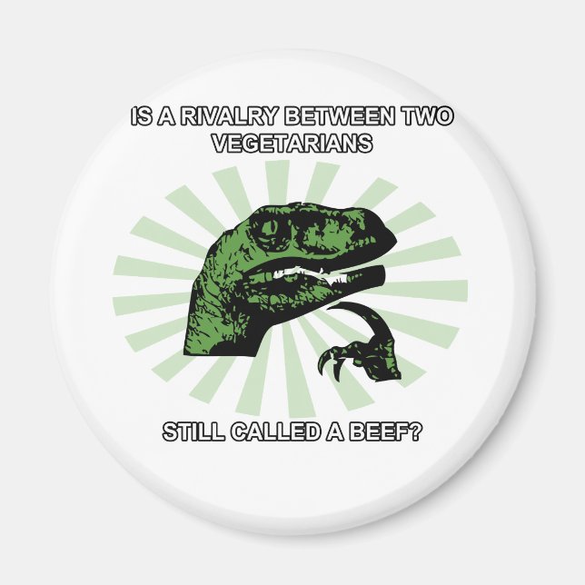 Filosoraptor Vegetarians Magnet (Framsidan)