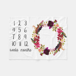 Filt för baby för månadstidningmilstolpefoto