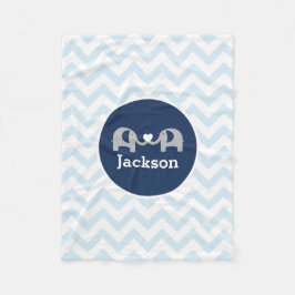 Filt för baby för sparre för personligblåttelefant