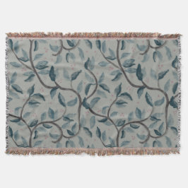 Filt för blommönster av vattenfärg