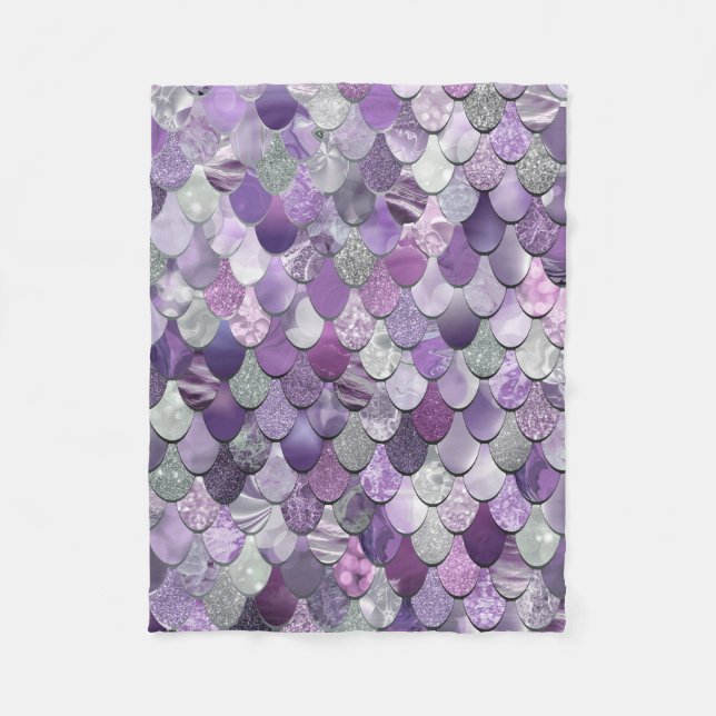 Filt för flickasjöjungfruull - purpurfärgad (Framsidan)