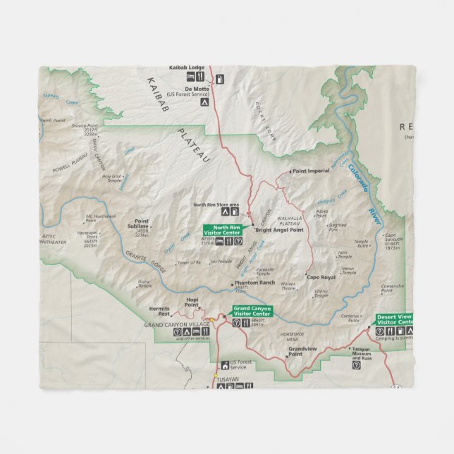 Filt för grand Canyonkartaull (Framsidan (Horisontell))