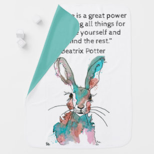 Filt för kanin för Beatrix pottervattenfärg