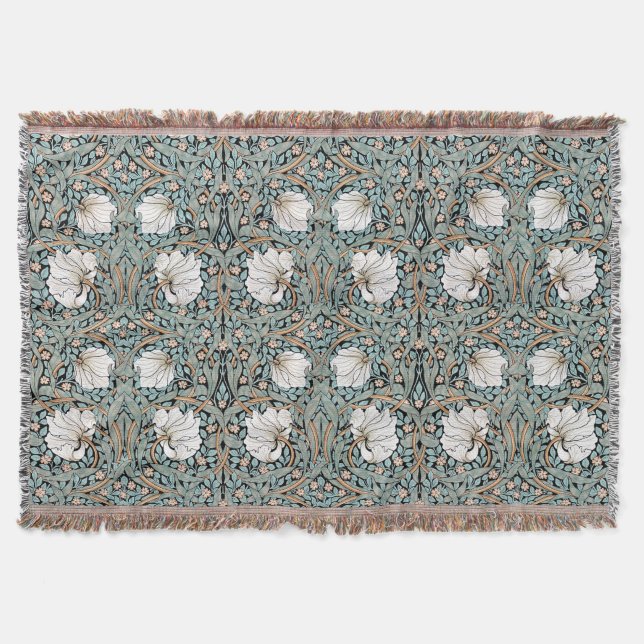 Filt för kast för art nouveauMorris Pimpernel (Framsidan)