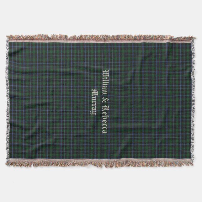 Filt för kast för pläd för klanMurray Tartan (Framsidan)