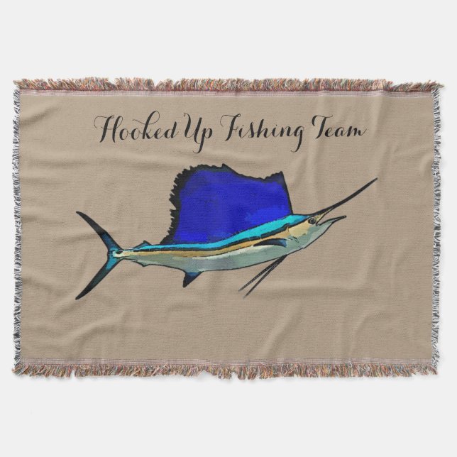 Filt för kast för Sailfishfartygnamn (Framsidan)