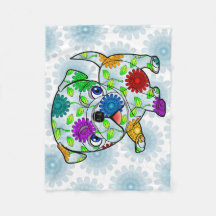 Filt för mopsvalpbaby - ull - 30" x40 ",