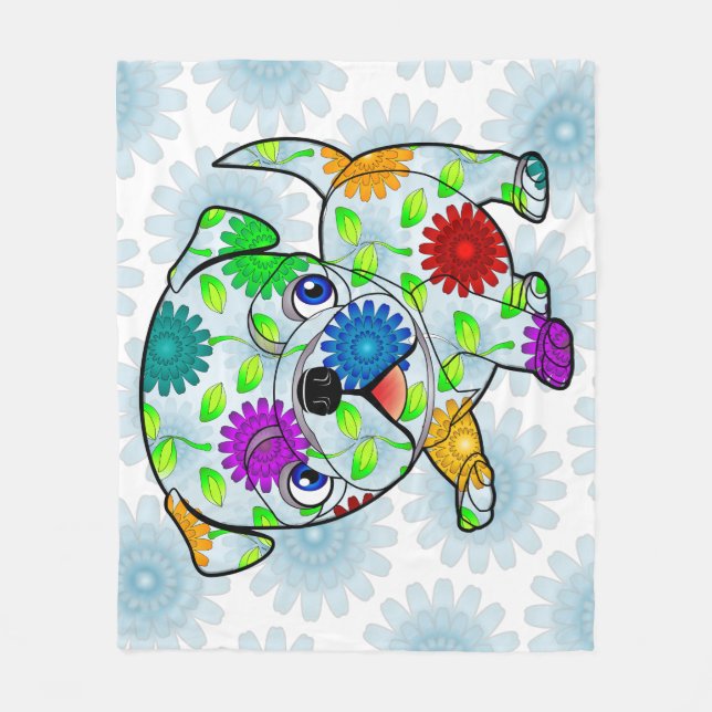 Filt för mopsvalpbaby - ull - 50" x60 ", (Framsidan)