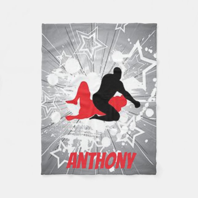 Filt för ull för brottareExplodingWith stjärnor (Framsidan)