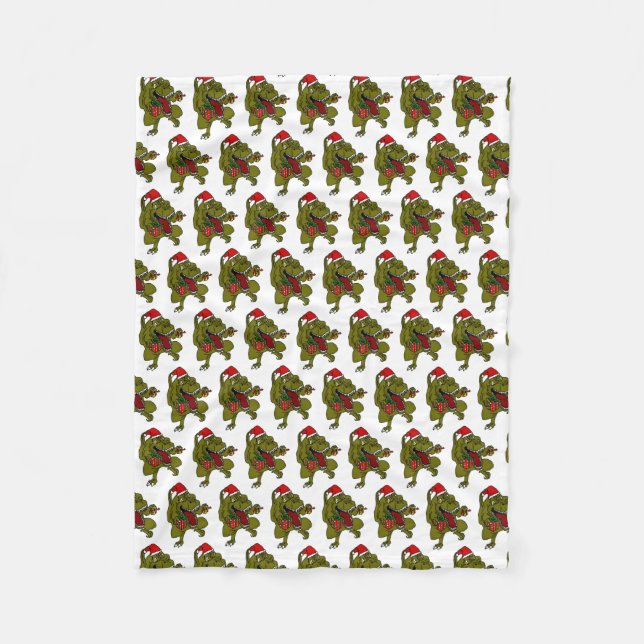 Filt för ull för julDinosaurSnowflake (Framsidan)