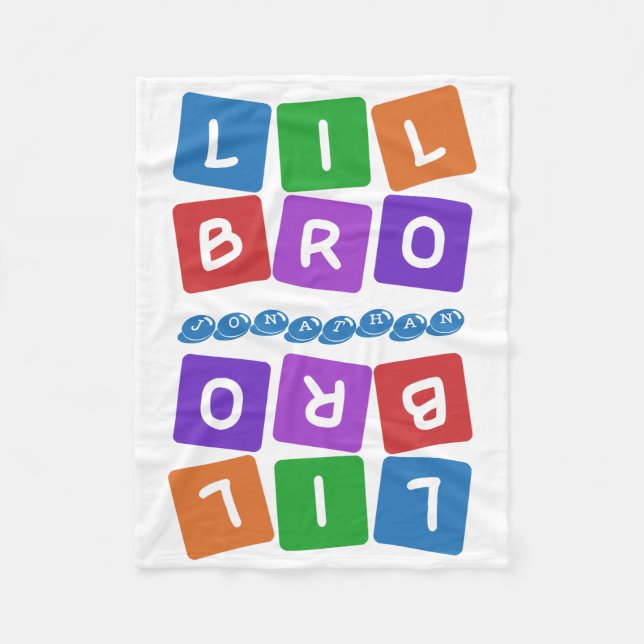 Filt för ull för Lil Bro anpassningsbarnamn (Framsidan)