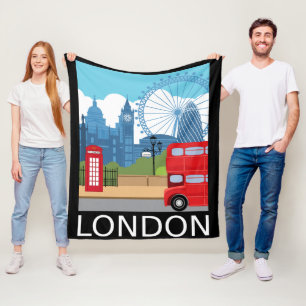 Filt för ull för London illustration STILFULL