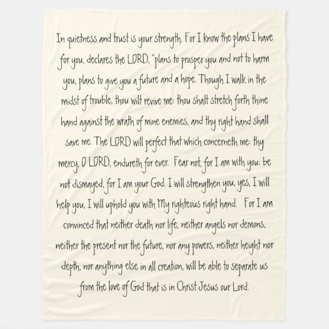 Filt för ull för napp för Verses för löftegudbibel (Framsidan)