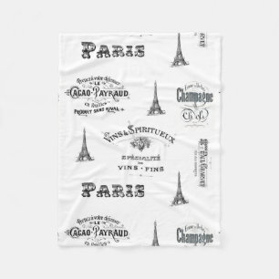 Filt för ull för Paris etikettCollage
