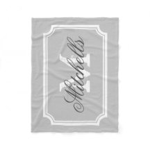 Filt för ull för personligefternamnmonogram