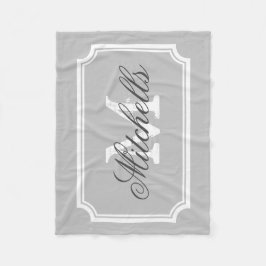 Filt för ull för personligefternamnmonogram