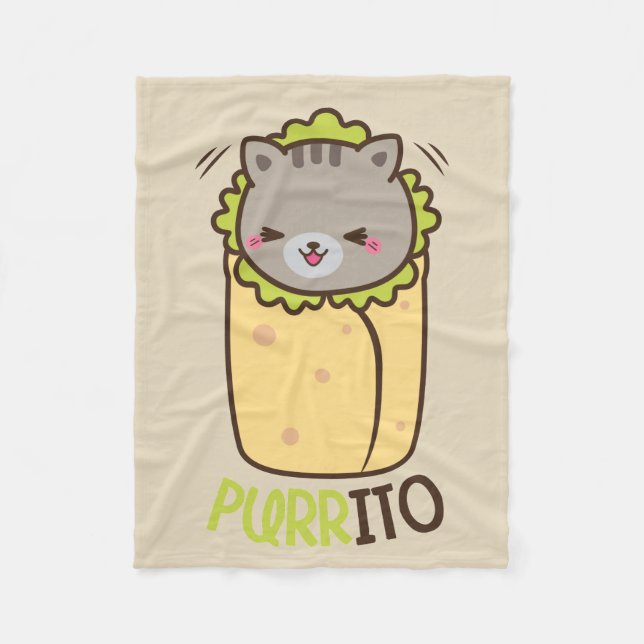 Filt för ull för Purrito Burritokatt (Framsidan)