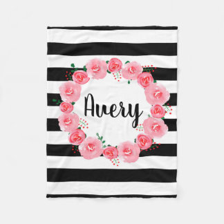 Filt för ull för rosa vattenfärg för personlig