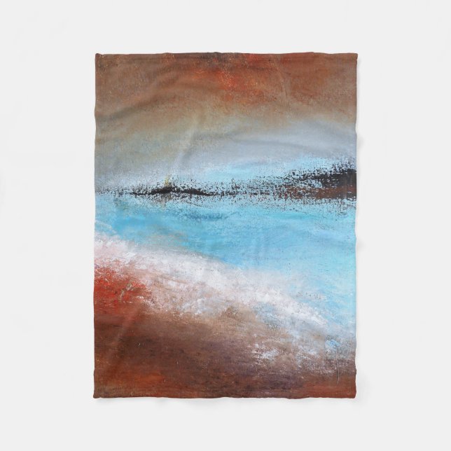 Filt för ull för Siena turkosabstrakt liten (Framsidan)