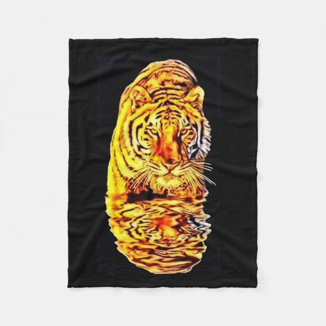 Filt för ull för tigerspegelart nouveau (Framsidan)