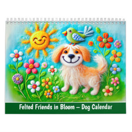Filtade Vänner i Blom - Hundkalender Kalender