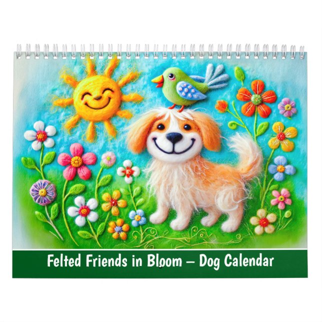 Filtade Vänner i Blom - Hundkalender Kalender (Omslag)