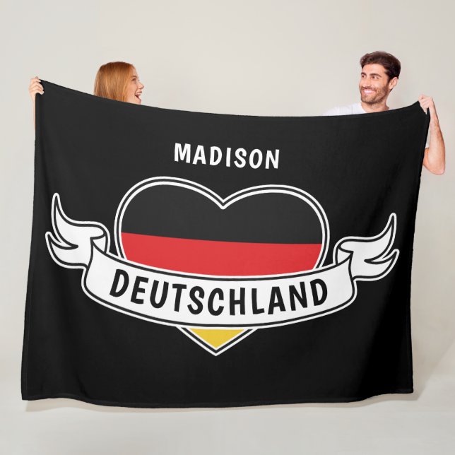 Filtar med det tyska Kärlek-användarnamnet fleece (På plats)