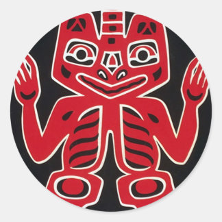 Filtdesign av Haida~en Alaska Runt Klistermärke