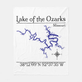 Filtdyna av Lake of the Ozarks Missouri Mjuk Fleec Fleecefilt