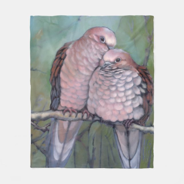 Filten "Dove Love" Design Fred  Fleecefilt (Framsidan)