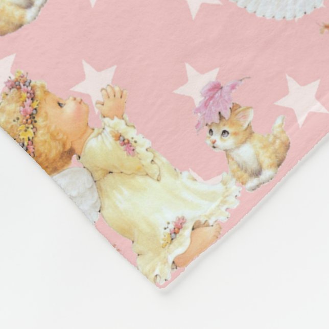 Filten för ullen för babyängelflickan numrerar två fleecefilt (Hörn)