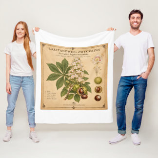 Filten med höstträd och blad. fleecefilt
